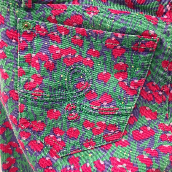 Lilly Pulitzer Floral Worth Skinny Mini Jeans 0 - Picture 6 of 9